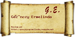 Gönczy Ermelinda névjegykártya